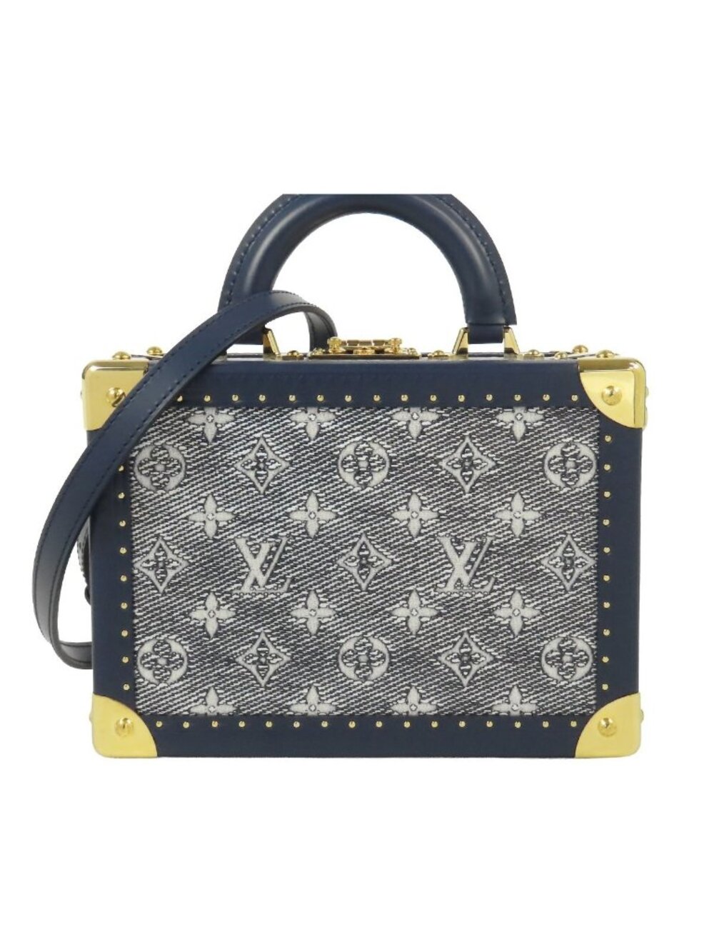 Louis Vuitton Petit Valise Blue Monogram Laminated Jacquard Collection 2-Way